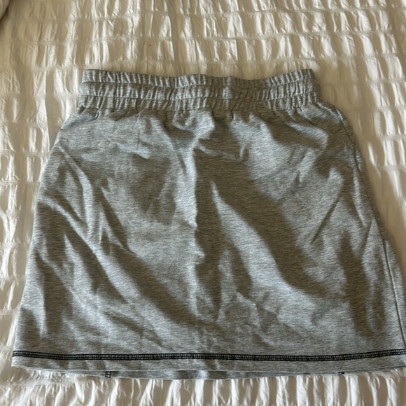 Drawstring waistband skirt jogger skirt gray comfortable casual - Picture 6 of 7